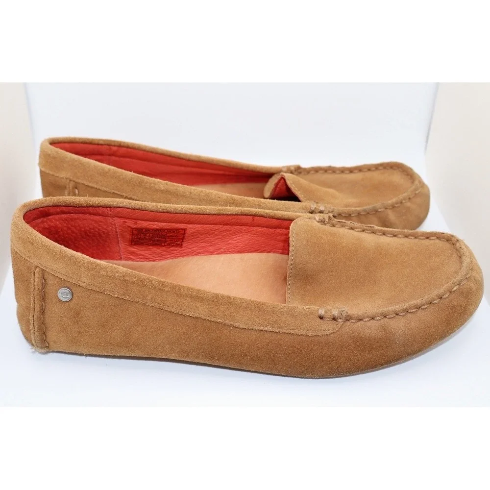 UGG Women's Size 7.5 Milana Tan Suede Loafers - Picture 2 of 8